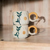 Daisy Bloom Ceramic Tea & Coffee Mug 250ml | Set of 2