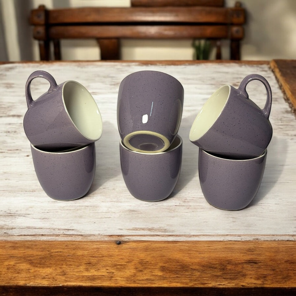 Purple Ceramic Tea Cups 150m | Set of 6