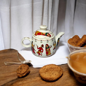 Tea Cups with Teapot – 6 Cup Set for Tea and Coffee Lovers