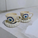 Evil Eye Tea/Cofee Mug with Soucer Set of 2 | Joyful Jubilee